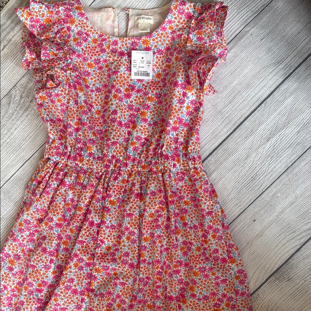 Crew Cuts Floral Pink Kids Dress 7